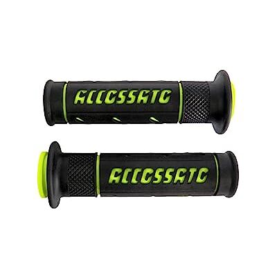 ACCOSSATO Paar handgrepen van zwart tweecomponenten rubber met opschrift neongeel voor Suzuki GSX-R 1300 Hayabusa van 2006 tot 2007 (CC 1300) ACCOSSATO Paar handgrepen van zwart tweecomponenten rubber met opschrift neongeel voor Suzuki GSX-R 1300 Hayabusa van 2006 tot 2007 (CC 1300)