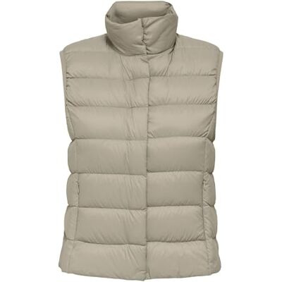 ONLY Onlruby Quilted Down Waistcoat Otw, String, S ONLY Onlruby Quilted Down Waistcoat Otw, String, S