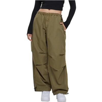 Urban Classics dames Broek Dames Cotton Parachute Pants Urban Classics dames Broek Dames Cotton Parachute Pants
