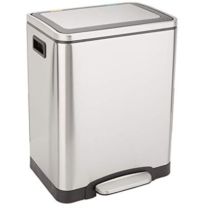 Amazon Basics 30l Rechthoekige Dual Bin Soft Close Prullenbak Amazon Basics 30l Rechthoekige Dual Bin Soft Close Prullenbak