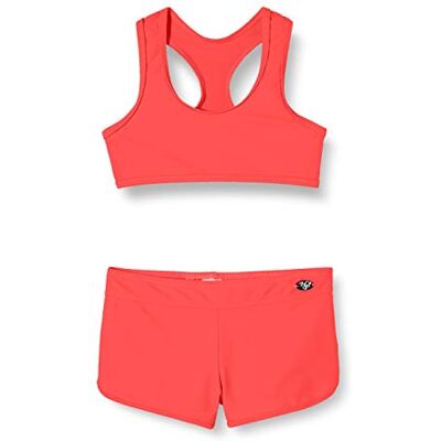 Haute pression Tweedelig badpak voor meisjes, Corail Fluo, 14 Jaren Haute pression Tweedelig badpak voor meisjes, Corail Fluo, 14 Jaren
