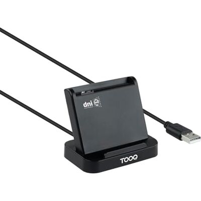 TooQ TQR-220B Zwart USB 2.0 Smart Card Lezer - Kaartlezer voor Identiteitskaarten TooQ TQR-220B Zwart USB 2.0 Smart Card Lezer - Kaartlezer voor Identiteitskaarten