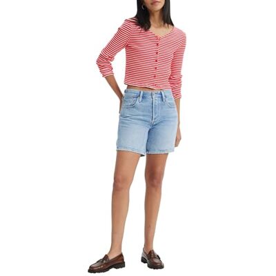 Levi's dames 501 MID THIGH Short MED INDIGO WORN IN 501 Mid Thigh Shorts Levi's dames 501 MID THIGH Short MED INDIGO WORN IN 501 Mid Thigh Shorts