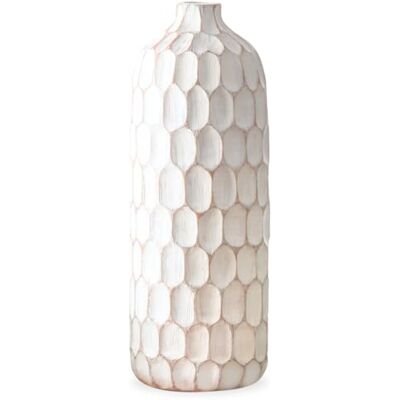 Torre & Tagus Handcrafted Resin Vase - white - 38x14 cm - Vase Torre & Tagus Handcrafted Resin Vase - white - 38x14 cm - Vase