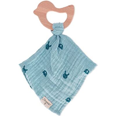 Sterntaler Baby Unisex knuffeldoek met bijtring Kinni en Kalla knuffeldoek baby meisjes biologisch blauw gemêleerd Sterntaler Baby Unisex knuffeldoek met bijtring Kinni en Kalla knuffeldoek baby meisjes biologisch blauw gemêleerd