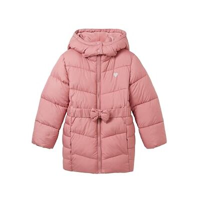 TOM TAILOR Winterjas voor meisjes met capuchon en riem, 33819 Greyish Pink, 92-98 TOM TAILOR Winterjas voor meisjes met capuchon en riem, 33819 Greyish Pink, 92-98