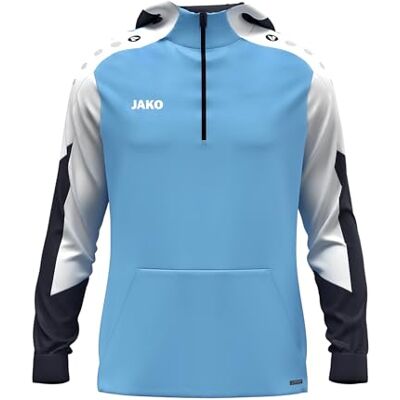 JAKO Uniseks Zip-Hoodie Dynamic, hemelsblauw/wit/marineblauw, 3XL JAKO Uniseks Zip-Hoodie Dynamic, hemelsblauw/wit/marineblauw, 3XL