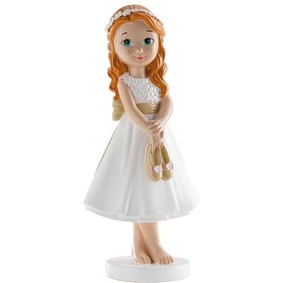 Dekora Tortenaufsatz Kommunion Mädchen barfuß 13cm - Taartdecoratie Dekora Tortenaufsatz Kommunion Mädchen barfuß 13cm - Taartdecoratie