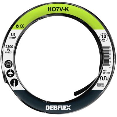DEBFLEX HO7V-K Flexibele PVC-verbonden draad - 10m DEBFLEX HO7V-K Flexibele PVC-verbonden draad - 10m