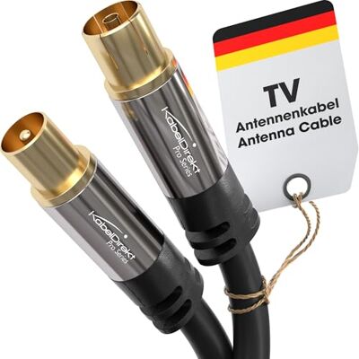 KabelDirekt Coaxiale Antennekabel 3m - TV, HDTV, Radio - Premium, 75Ω KabelDirekt Coaxiale Antennekabel 3m - TV, HDTV, Radio - Premium, 75Ω
