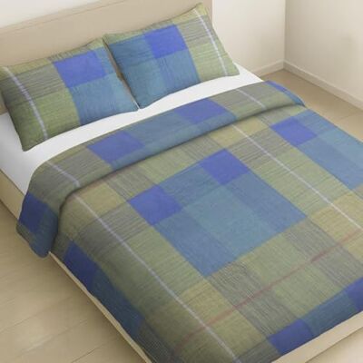 Kasanova Dekbedovertrek Set - Blauw en Groen - Ruit - Bedding Kasanova Dekbedovertrek Set - Blauw en Groen - Ruit - Bedding
