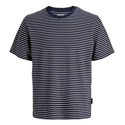 JACK & JONES Jjedover Gestreepte Tee Ss Crew Neck Jnr, navy blazer, 140 JACK & JONES Jjedover Gestreepte Tee Ss Crew Neck Jnr, navy blazer, 140