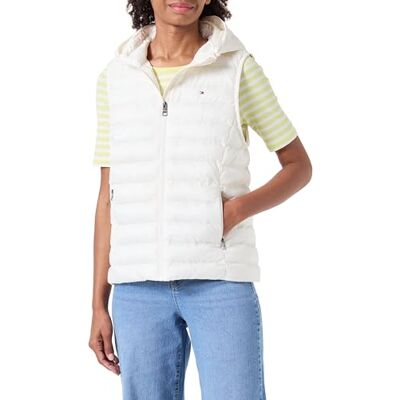 Tommy Hilfiger Dames Lw Gewatteerd Global Stripe Vest, Oud Wit, XXL Tommy Hilfiger Dames Lw Gewatteerd Global Stripe Vest, Oud Wit, XXL