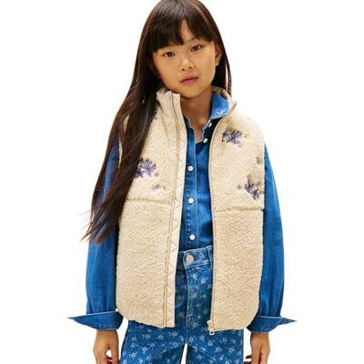 Tommy Hilfiger Floral Emb Teddy Vest Kg0kg09049 meisjes Vest Tommy Hilfiger Floral Emb Teddy Vest Kg0kg09049 meisjes Vest