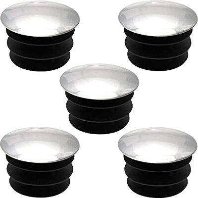 CYCLINGCOLORS 5x Tappi tondi alettati puntali plastica copriforo cromo mobilia piede tubi - Tappi CYCLINGCOLORS 5x Tappi tondi alettati puntali plastica copriforo cromo mobilia piede tubi - Tappi