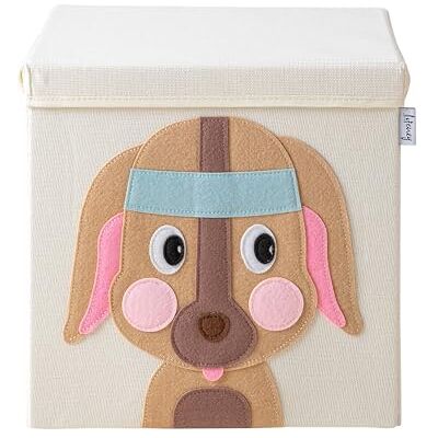 Lifeney - Aufbewahrungsbox mit Deckel - Beige - 33x33x33 Lifeney - Aufbewahrungsbox mit Deckel - Beige - 33x33x33