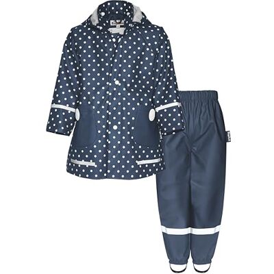 Playshoes Tweedelig regenpak, modderpak, waterdicht, Punten tailleband, 104 Playshoes Tweedelig regenpak, modderpak, waterdicht, Punten tailleband, 104