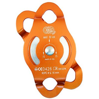 Kong Reflex Katrol - Geanodiseerde aluminium katrol voor klimmen en redden Kong Reflex Katrol - Geanodiseerde aluminium katrol voor klimmen en redden