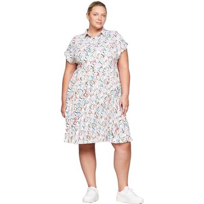 Tommy Hilfiger Crv Vloeistof Monorama Pltd Polo Drs dames Fit & Flare Jurken Tommy Hilfiger Crv Vloeistof Monorama Pltd Polo Drs dames Fit & Flare Jurken