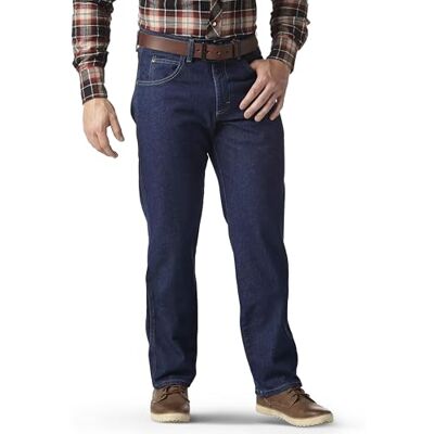 Wrangler Grote en hoge robuuste jeans om te dragen met comfortabele pasvorm, jeans met comfortabele pasvorm voor heren, Marineblauw Antiek, 36W x 29L Wrangler Grote en hoge robuuste jeans om te dragen met comfortabele pasvorm, jeans met comfortabele pasvorm voor heren, Marineblauw Antiek, 36W x 29L