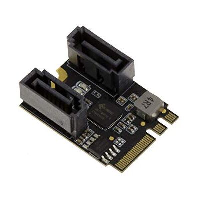 Kalea-Informatique Controllerkaart M.2 - 2 SATA-poorten - PCIe 3.1 - M.2 A E-sleutel Kalea-Informatique Controllerkaart M.2 - 2 SATA-poorten - PCIe 3.1 - M.2 A E-sleutel