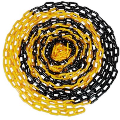 Relaxdays Plastic Ketting voor Signalerings - 20 m, Zwart & Geel - Barrière Relaxdays Plastic Ketting voor Signalerings - 20 m, Zwart & Geel - Barrière