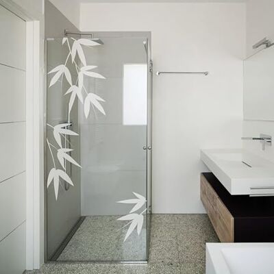 AMBIANCE STICKER Bamboebladeren Douche Wand Decor - 120x35cm AMBIANCE STICKER Bamboebladeren Douche Wand Decor - 120x35cm