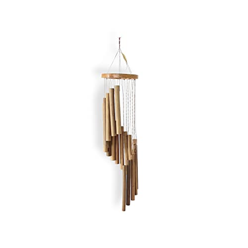 Budawi ® Spiraalvormige windgong van fijn bamboe