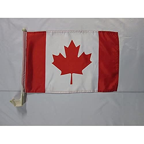 AZ FLAG Canada Autovlag 45x30 cm Canadese Autovlag 30 x 45 cm Banner 18x12 INCHES HIGH QUALITY PLASTIC STICK