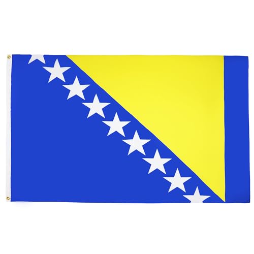 AZ FLAG Bosnië-Herzegovina Vlag 150x90 cm Bosnische Herzegoviaanse vlaggen 90 x 150 cm Banner 3x5 ft Hoge kwaliteit