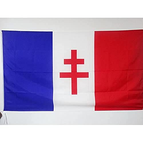 AZ FLAG Vrij Frankrijk 1940-1944 Vlag 150x90 cm voor een paal Franse weerstand Frankrijk Libre vlaggen 90 x 150 cm Banner 3x5 ft met gat