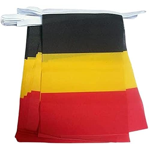 AZ FLAG België 6 meter BUNTING Vlag 20 vlaggen 9'' x 6'' Belgische STRING vlaggen 15 x 21 cm