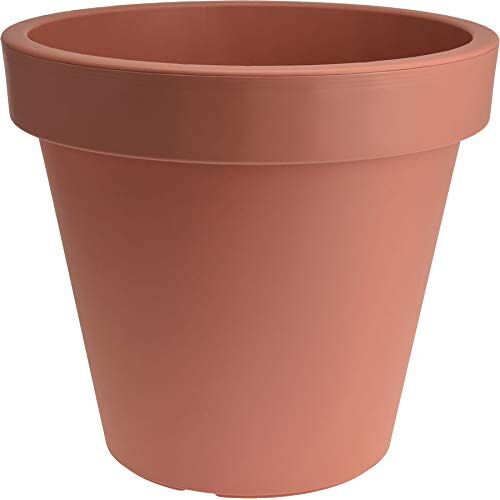 Spetebo XXL plantenbak terracotta Ø 30 cm kunststof bloempot groot bloempot plantenbak