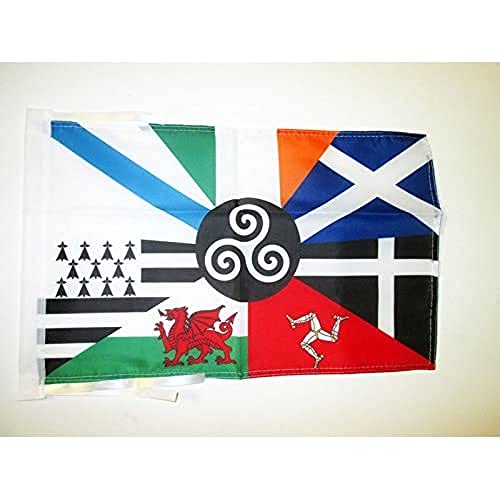 AZ FLAG Multi Keltische Vlag 45x30 cm koorden Keltische landen KLEINE vlaggen 30 x 45 cm Banier 18x12 in Hoge kwaliteit