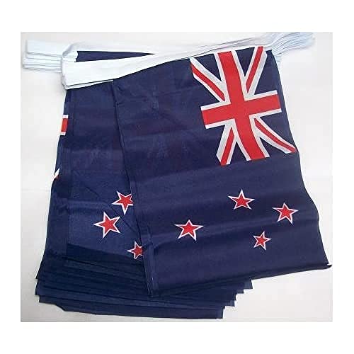 AZ FLAG Nieuw-Zeeland 6 meter BUNTING Vlag 20 vlaggen 9'' x 6''' Nieuw-Zeelander Kiwi STRING vlaggen 15 x 21 cm