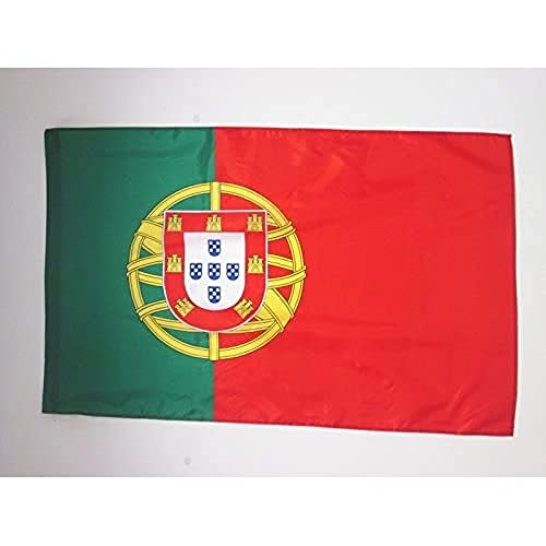 AZ FLAG Portugal Vlag 150x90 cm voor waaiers Portugese vlaggen 90 x 150 cm Banner 3x5 ft met gat