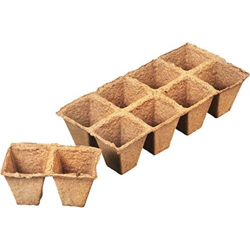 Connex FLOR79125 Kweekpotten 6 x 6 cm praktische set van 24 stuks 100% turfvrij van PEFC-gecertificeerde cellulose biologisch afbreekbaar/plantenpot/zaadpot/plantenkweek / FLOR79125