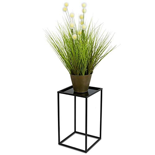 Loft Moderne metalen plantenstandaard bloemenstandaard 40 cm zwart