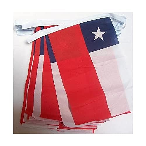 AZ FLAG Chili 6 meter BUNTING Vlag 20 vlaggen 9'' x 6'' Chileense STRING vlaggen 15 x 21 cm