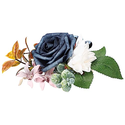 LXZSMH polscorsage, Pols Bloem Bruiloft Pols corsages Bruidsmeisjes corsages Bruids Pols corsage Zijde Pols corsages Bloem Armband Kostuum Accessoire (Color : White, Size : 17X12X5CM)