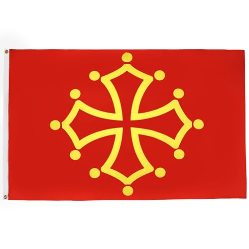 AZ FLAG Midi-Pyrénées Vlag Occitanië 150x90cm Occitaanse vlag Frankrijk 90 x 150 cm Lichtgewicht polyester AZ VLAG