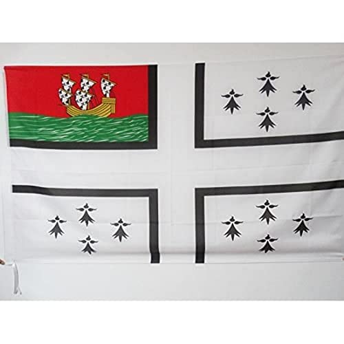 AZ FLAG Stad Nantes Vlag 150x90 cm voor een paal Bretagne Nantes vlaggen 90 x 150 cm Banner 3x5 ft met gat