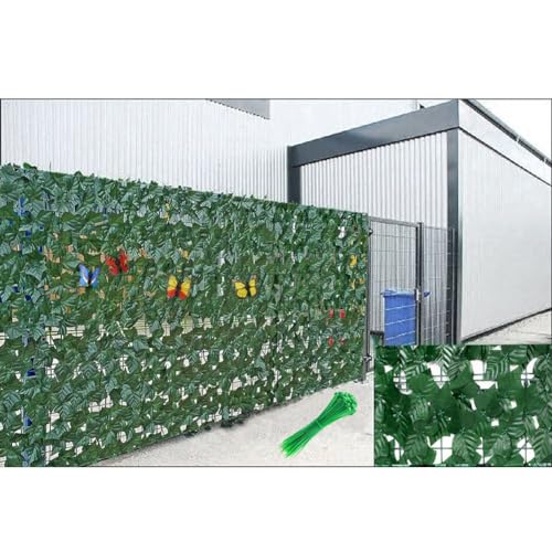 ZHEYANG Tuinprivacy hekken,schutting decoratie tuin terras privacy,hekwetende trellis met kunstmatige bladeren privacy trellis roll voor balkon buiten tuin muurmat decoratie(Size:2x6m/6.56x19.69ft)