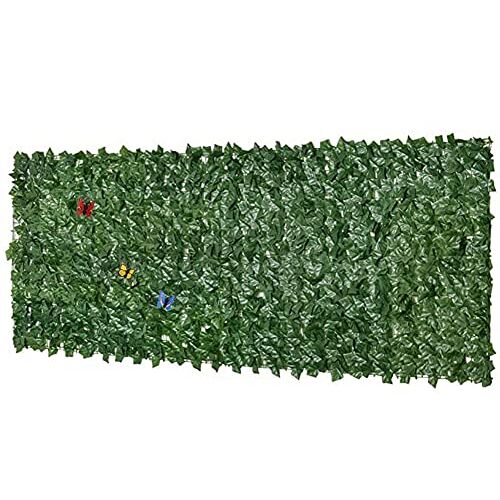 ZHEYANG Kunstmatige Omheining, Kunsthaag op Rol, Trellis Met Kunstmatige Bladeren, Kunstmatige Klimophekstreening,Het Kale Hek Bedekken, Kunstmatige Omheining Planten 1011(Size:2x2m/6.56x6.56ft)