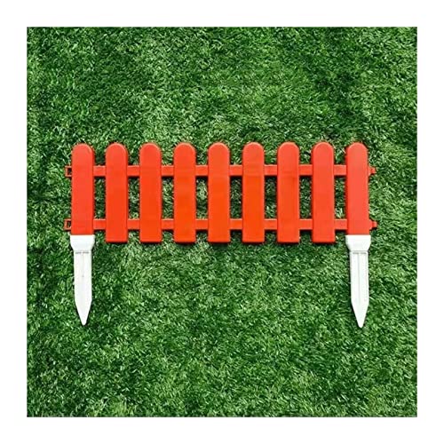 Cenz-888 Decoratief tuinhek 6 stuks plastic kleurrijk hek decoratieve hekken tuin tuin indoor hek outdoor gazon klein hek Buitendecoratie (Color : Red)