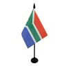AZ FLAG Zuid-Afrika Tafelvlag 15x10 cm Zuid-Afrikaanse Desk Vlag 15 x 10 cm Zwarte plastic stok en voet