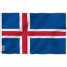 Anley Fly Breeze 3x5 Foot (90x150 cm) IJslandse vlag Levendige kleuren en UV-lichtbestendig Canvaskop en dubbel gestikt IJslandse nationale landvlaggen Polyester met koperen doorvoertules
