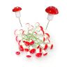 OHYER 30 stuks mini paddenstoelen landschap paddenstoel simulatie paddenstoel ornamenten kleine tuin paddenstoel decoratie rode paddenstoel miniatuur voor tuindecoratie bloempotten eettafel (2 cm, 1,5 cm)