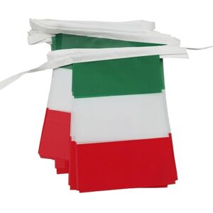 Italiaanse vlag 6m slinger met 20 vlaggen 21x15cm - Banner Italiaans 15x21cm - Festone Italiaanse vlag 6m slinger met 20 vlaggen 21x15cm - Banner Italiaans 15x21cm - Festone