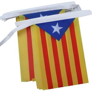 Az Flag 6m Catalonië Vlaggen Girlande - Catalaanse Vlag 21x15cm Az Flag 6m Catalonië Vlaggen Girlande - Catalaanse Vlag 21x15cm